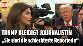 TRUMP WÜTET GEGEN REPORTERIN: US-Präsident beschimpft CNN-Journalistin Collins im Oval Office