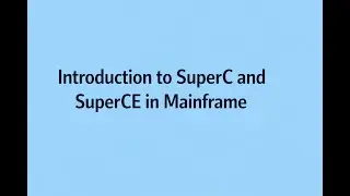 Часть 1. Введение в SuperC и SuperCE.