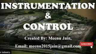 Instrumentation and control in WWTP || Control and instrumentation