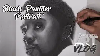 Marvel's Black Panther - Chadwick Boseman | Art Vlog -Arianne Nano