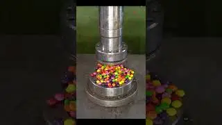 permen warna warni yang ditekan oleh mesin hidrolik #candy #challenge #funnyvideo