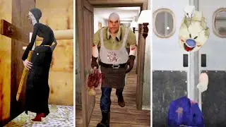 Trapping Evil Nun Vs Mr Meat Vs Rod In Ice Scream 6 | Evil Nun Vs Mr Meat Vs Ice Scream 6