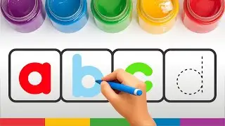 Обводка букв алфавита для малышей по пунктирной линии, песенка ABC, детские стишки, ABCD, от A до Z