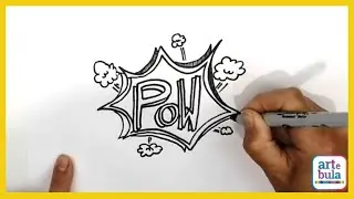 How to draw an explosion comic bubble - easy