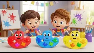 Three Little Toy Paint Palettes Mix Mix Mix 🎨 | Nursery Rhymes for Kids & Baby Songs