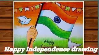 independence day drawing easy l independence day poster drawing l happy independence day drawing