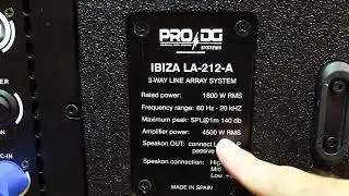 LINE ARRAY AUTOAMPLIFICADO IBIZA LA 212A CON SPEAKON PARA ALIMENTAR A UNA CAJA SIN ETAPA DE POTENCIA
