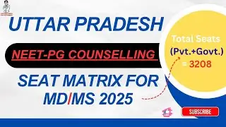 📢Uttar Pradesh NEET-PG Counselling 1st Round Detailed Seat Matrix for MD/MS 2025✅ #uttarpradesh 