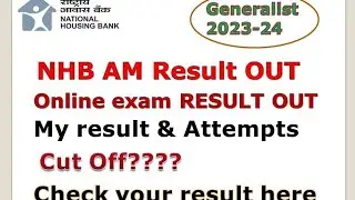 | NHB Assistant Manager -Generalist Online Exam Results OUTTTTTT | Check here | Score card | Cut Off
