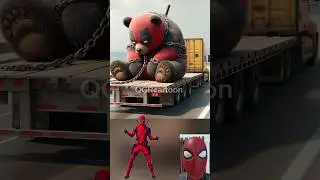 Avengers superheroes giant bear is captured  😱💥Marvel & DC #marvel #avengers#shorts#robot