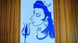 How to draw easy Shiv ji #drawing #drawingtutorials #trending @mukta_art_craft 