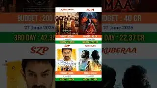 Kannapa vs MAA vs sitaare zameen par vs Kubera Box office collection comprison#shorts#official__sum