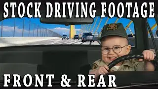 Driving Green Screen Background Plate - Front & Rear View - Tampa Sunshine Skyway Bridge Drive 8 min