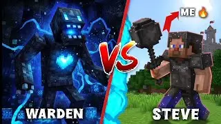 Minecraft but it's Steve vs warden Fight in Hindi 🔥🤯 🎮 Epic battle ☠️