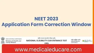 NEET 2023 Application Form Correction Guidelines