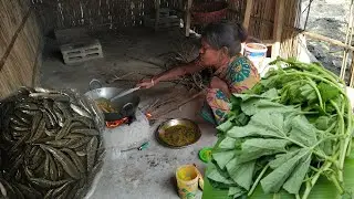Santali mother cooking latha fish recipe with laushak | fish cooking curry |Indian tribe people life