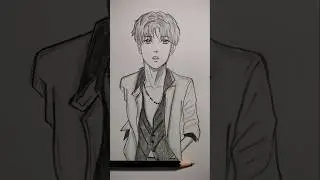 how to draw a handsome boy #boysketch #drawing #koreanboy