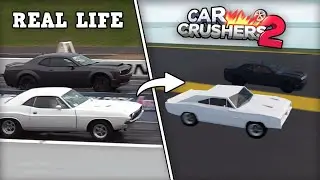 Recreating DRAG RACES in Car Crushers 2!
