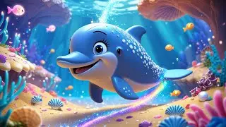 Dolphin Fish की मस्ती 🐬 | Fun Hindi Rhyme for Kids | 2D Animated Song #fish #dolphin 