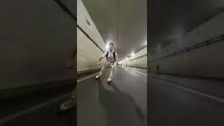 Is this the most fun tunnel? Rollerblading through NYC at night. #skater #nyc