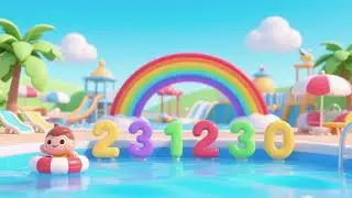 Rainbow Aquapark Counting | Nursery Rhymes & Kids Songs | Colors, Numbers & Water Fun
