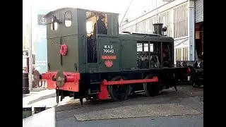 Chatham Dockyard railway , two diesel loco's in action shunting goods wagons