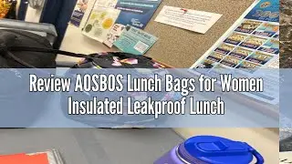 Review AOSBOS Lunch Bags for Women Insulated Leakproof Lunch Box Reusable Food Container Thermal Coo