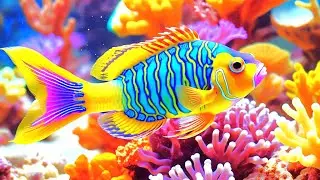 Aquarium 4K VIDEO (ULTRA HD) - Beautiful Coral Reef Fish & Jellyfish - Soothing Music for Sleep #8