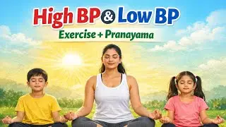 🩺 High BP & Low BP🧘 Exercise + Pranayama👉 One Video | Safe for All #highbloodpressure #lowbp #viral 