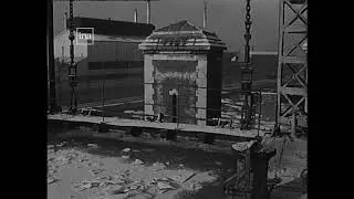 Arr&ecirc;t de l'ascenseur des Fontinettes a Saint Omer bloqu&eacute; par les glaces en 1966