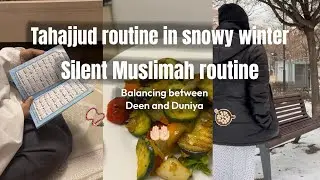 Tahajjud winter silent and calm routine in Europe | motivation for Tahajjud | muslimah silent vlog 