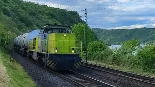Trainspotting Rechte und Linke Rheinseite #trainspotting #dampf #diesel #train #traffic #rhine