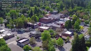 Jacksonville Oregon 4K Aerial Stock Video Clip #1 | Southern Oregon Drone