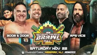 Boom & Doom vs RPG Vice: AEW Saturday Tailgate Brawl Full Gear 2025 - special guest Paul Wight