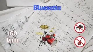 Bluesette - 160 bpm, Jazz Waltz, Chord Sheet + Drums, NO BASS, NO PIANO, Play-Along
