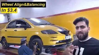 $3.4 Cheap Car Wheel Alignment And Balancing In Lahore Pakistan | How To Avoid Petrol Fraud ?