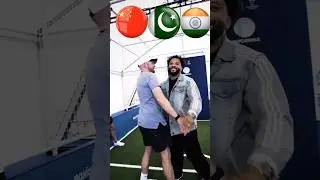 Football Skills Challenge: China vs Pakistan vs India! ⚽️🏆 #shorts