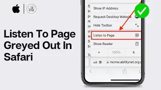 How To Listen To Page Greyed Out In Safari (QUICK)