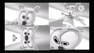 Gummy Bear Song HD  (Four Black and White Version At Once).