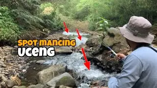 Mancing ikan uceng di sungai arus deras strike terus - Micro Fishing