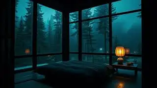 Relaxing Rain Sounds Dark Bedroom 🌧️ No Ads for Deep Sleep Focus Meditation and Calm