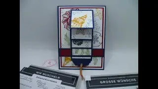 Wasserfallkarte im Muschel Design/ Waterfallcard/ Wie Muscheln/ Stampin´Up!