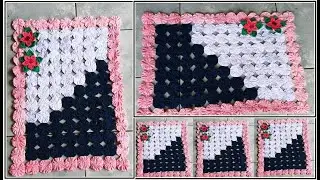 TAPETE PARA QUARTO FEITO COM FUXICOS