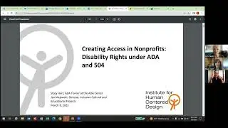 Creating Access in Nonprofits: Disability Rights under ADA and 504.
