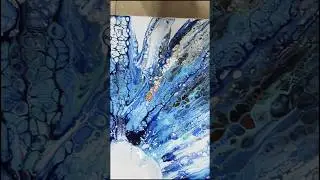 Beach Vibes swipe technique #fluidartist #pouringmedium #cellactivator #fluidartinIndia #canvas #art