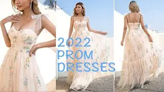 Missyshow 2022 April Hot A Line Spaghetti Straps Champagne Prom Dress with Appliques