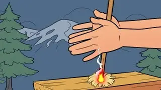 Jak rozdělat oheň - kreslená animace