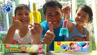 Review Es Krim Paddle Pop - Pinkfong Monkey Banana vs Octopus - Es Krim Paling Enak