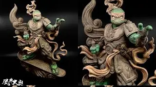 New Teenage Mutant Ninja Turtles TMNT Fūrinkazan Michelangelo Limited Edition Statue