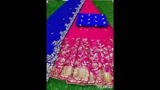 3300/- only | Netted cut work lehenga with heavy embroidery work